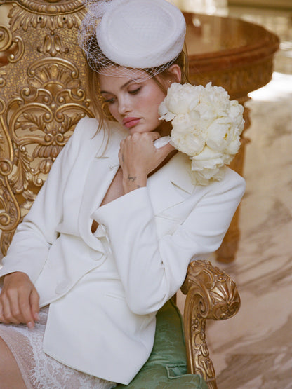 Alexandra Lace White Skirt