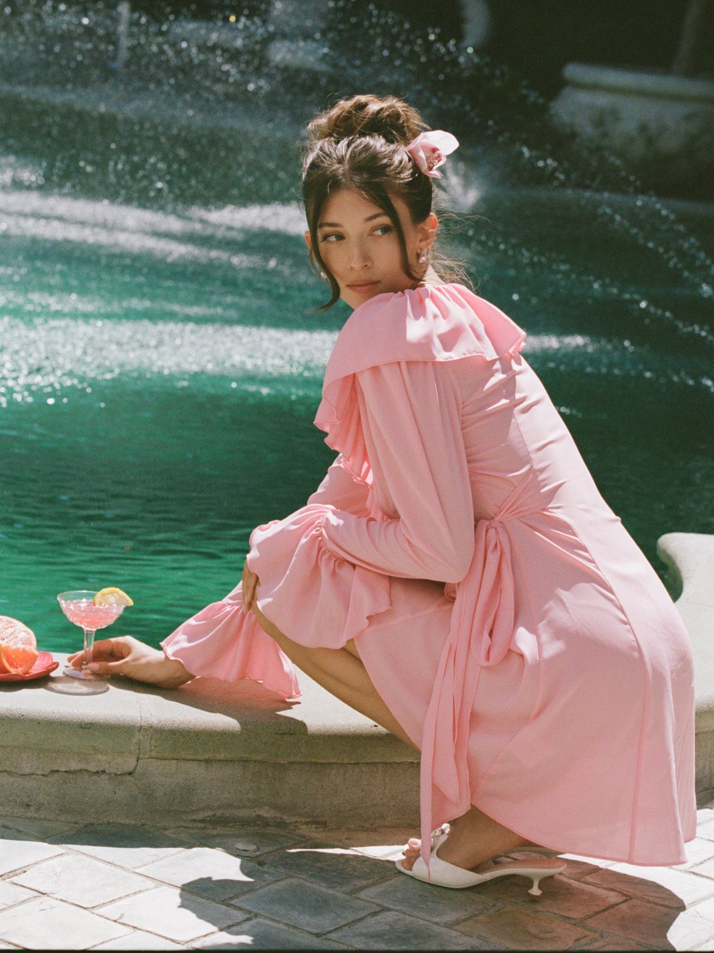 Charlotte Ruffle Pink Dress