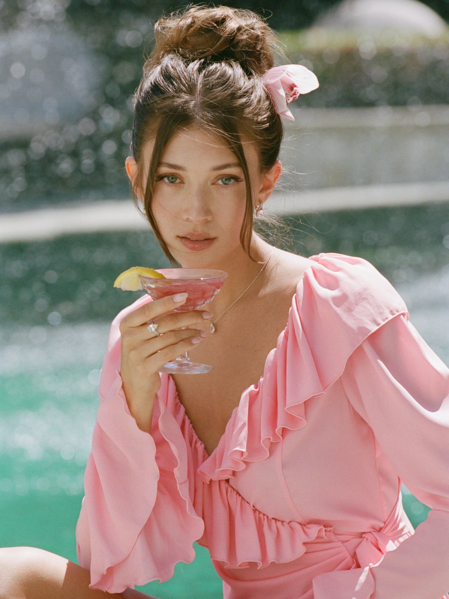 Charlotte Ruffle Pink Dress