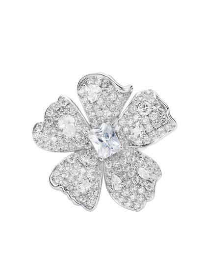 Lyra Floral White Ring
