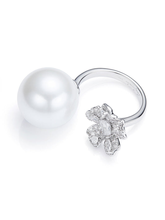 Celina Pearl White Ring