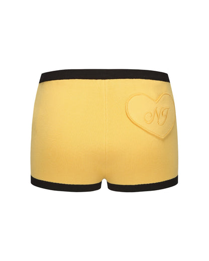 Eliza Knit Shorts (Yellow)