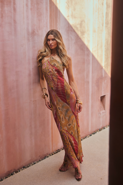 Isabella Patchwork Maxi Dress