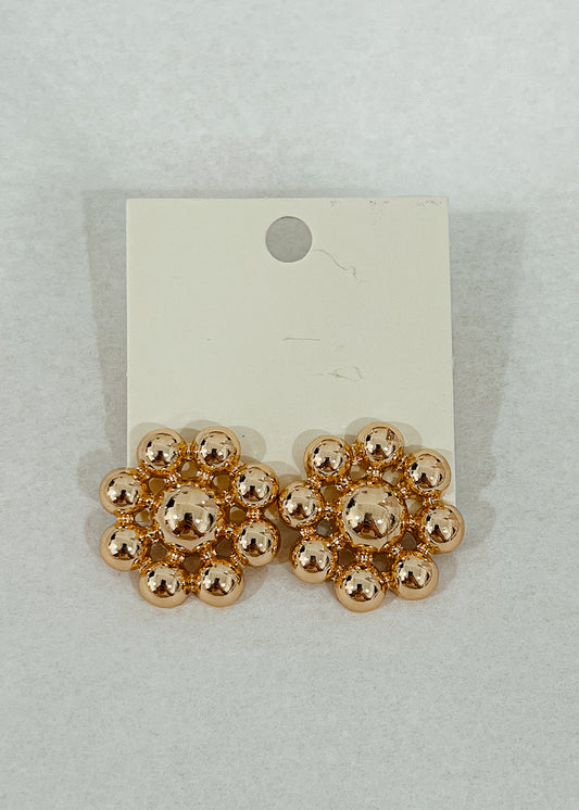 Connected Metal Ball Earrings