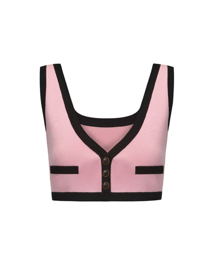 Eliza Vest Top (Pink)