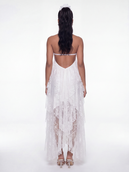 Aurora Halter White Dress