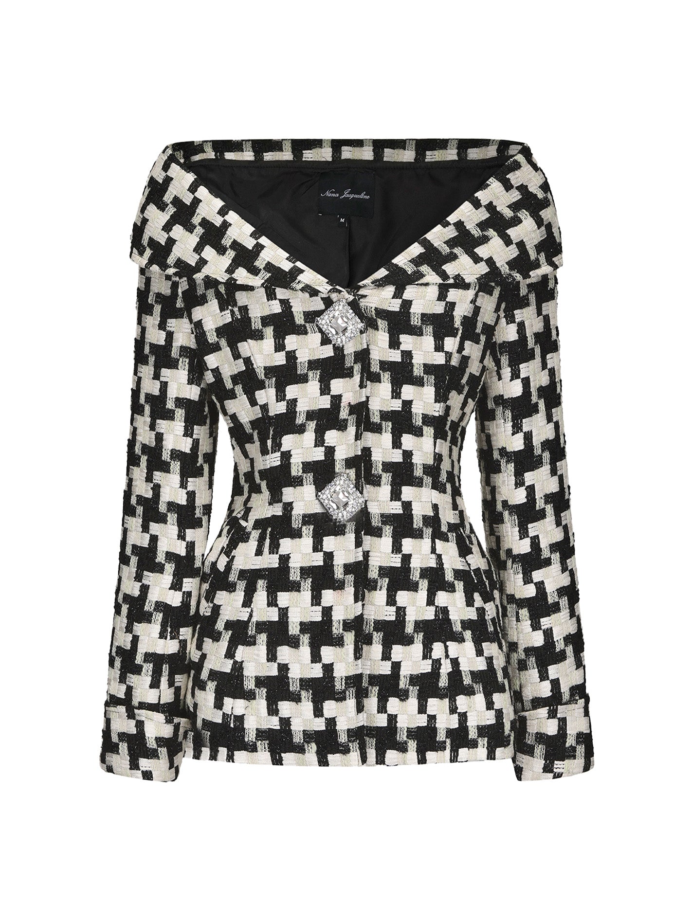 Marlee Plaid Top (Black/White) (Final Sale)