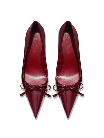 Audrina Bow Heels (Red)