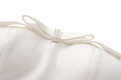Lucie Bow Dress (White) (Final Sale)