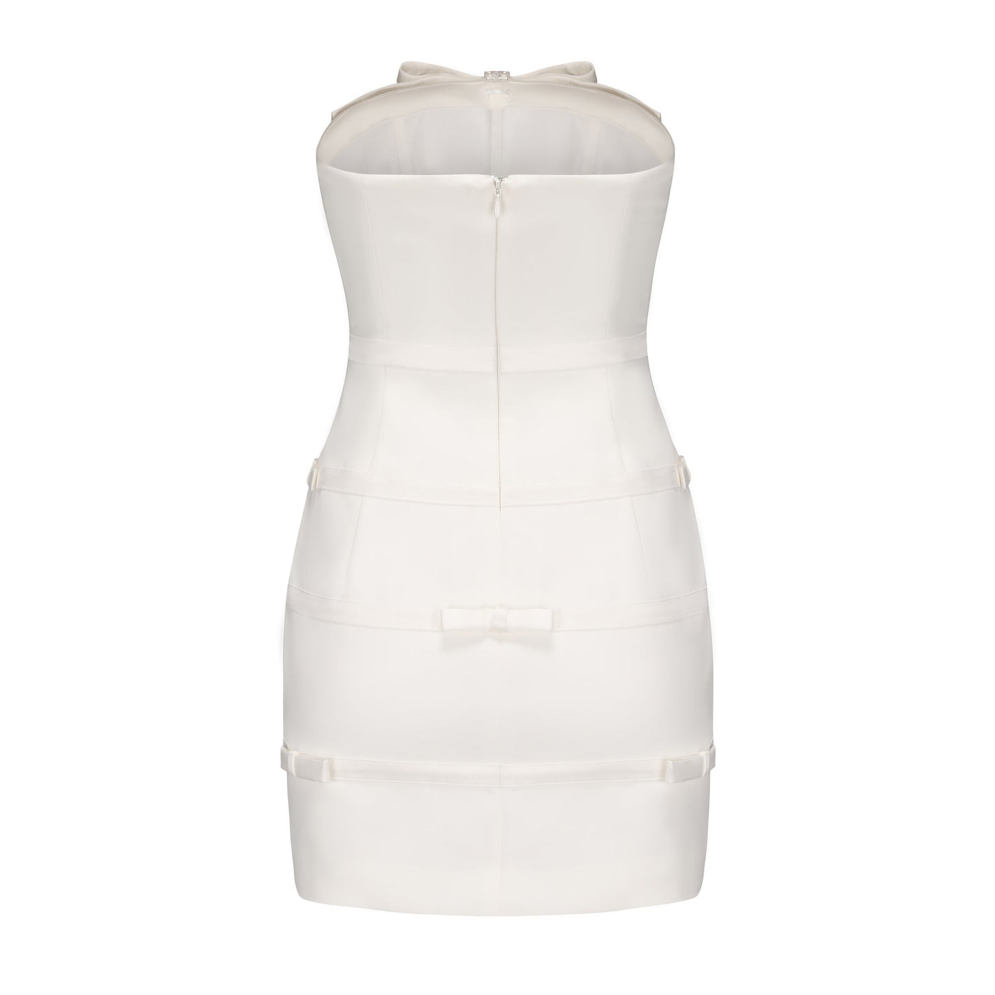 Lucie Bow Dress (White) (Final Sale)