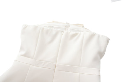 Lucie Bow Dress (White) (Final Sale)