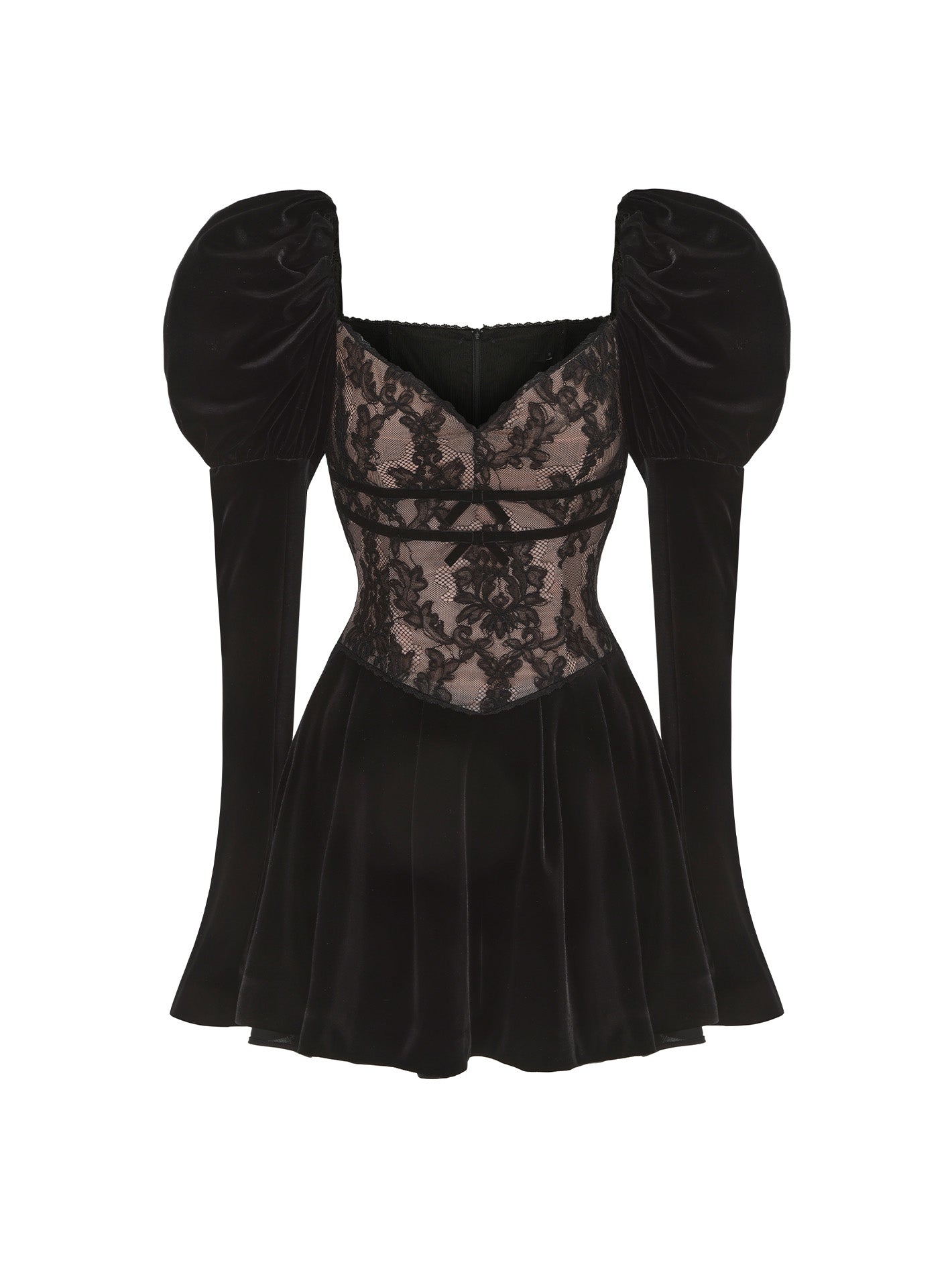 Evelyn Velvet Dress (Black) (Final Sale)