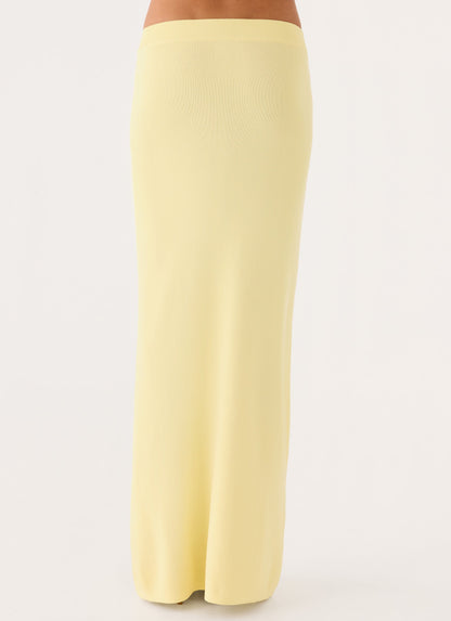 Amarah Knit Maxi Skirt - Yellow