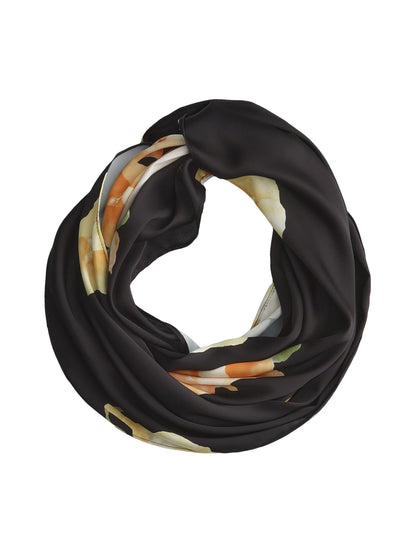 Brielle Floral Black Hair Scarf