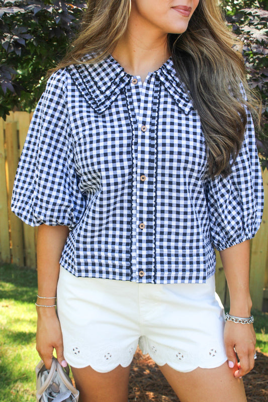 Debrah Double Collared Blouse