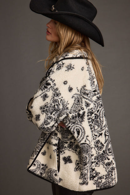 Coyote Printed Sherpa Jacket