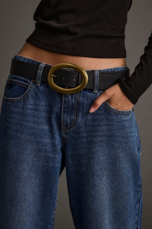 Candor Black and Oval Belt