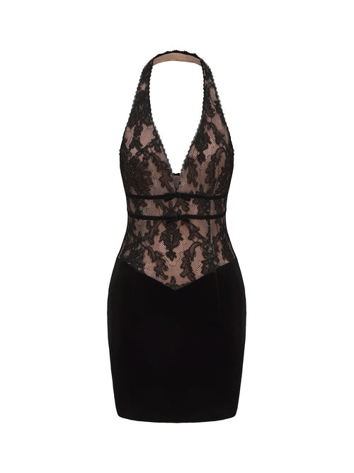 Christi Velvet Dress (Black)