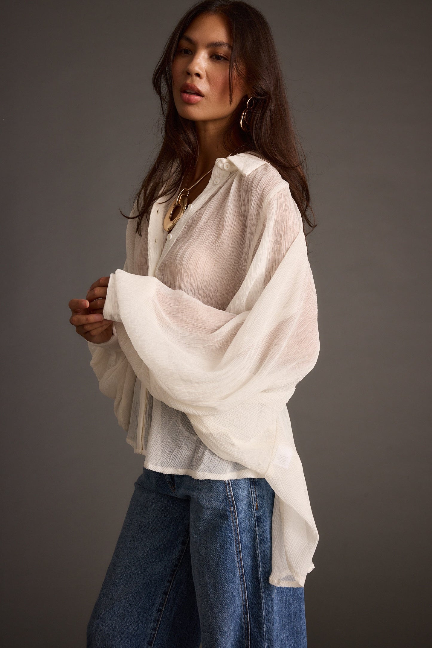 Claudia Ivory Oversized Blouse