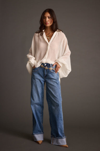 Claudia Ivory Oversized Blouse