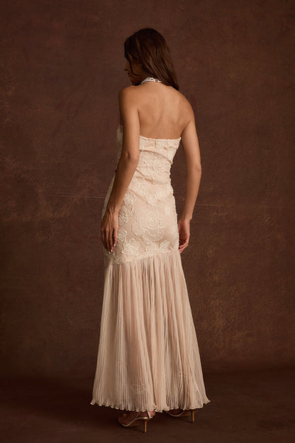 Daylight Blush Embroidered Maxi Dress