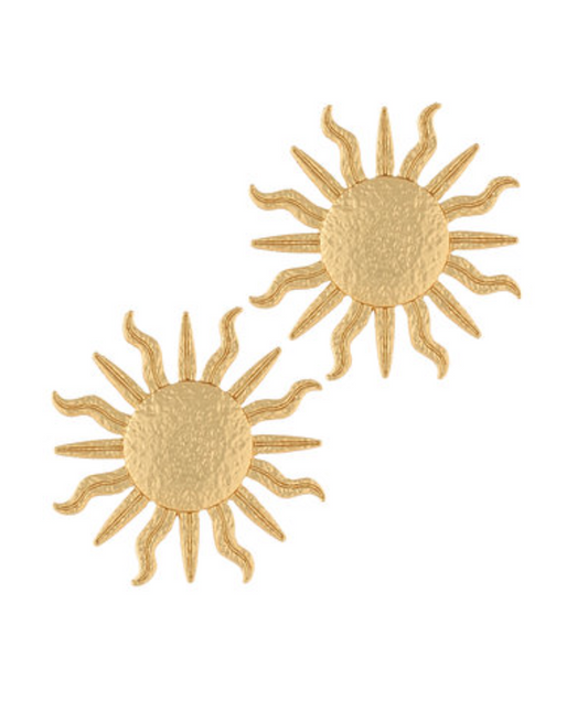 Hammered & Textured Sunburst Earrings