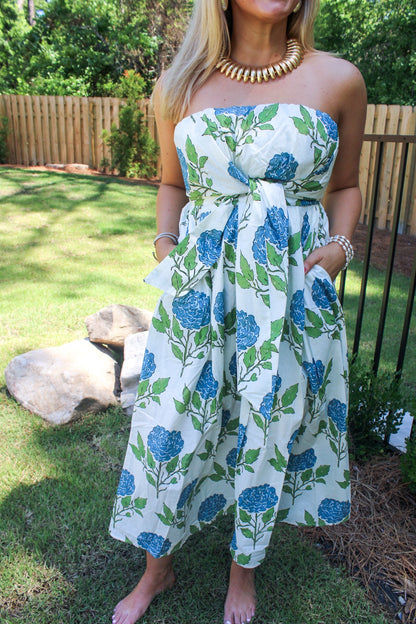 Hazel Floral Tie Front Maxi Dress