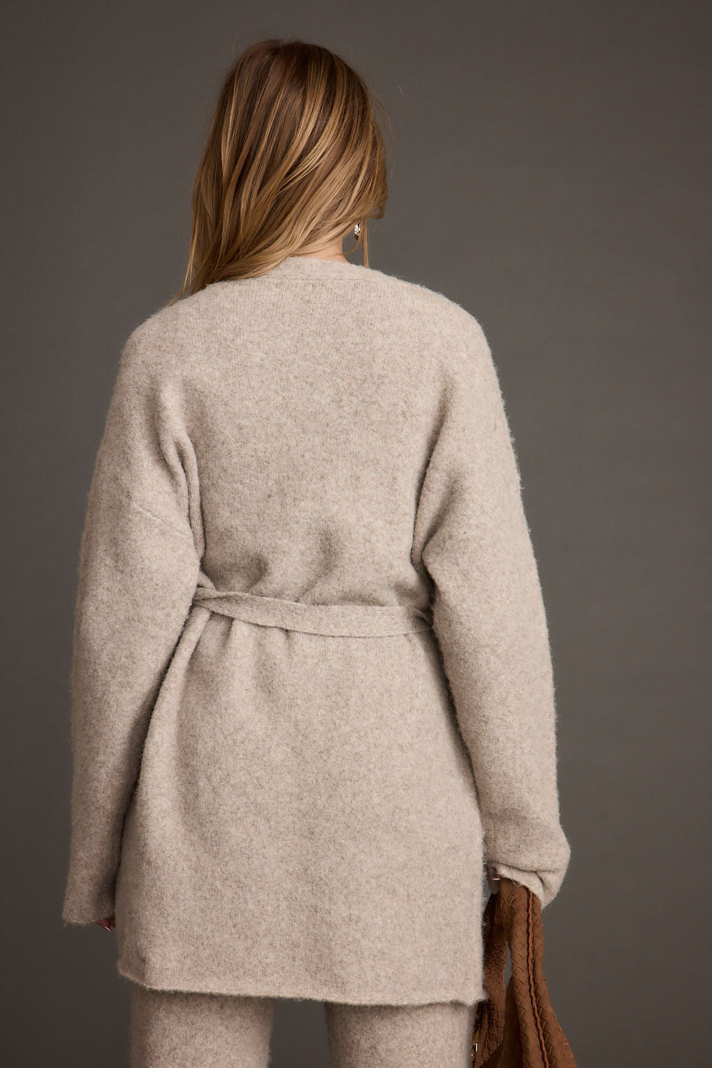 Finley Oatmeal Belted Cardigan