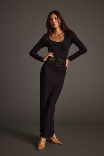 Greenwich Black Medallion Statement Belt
