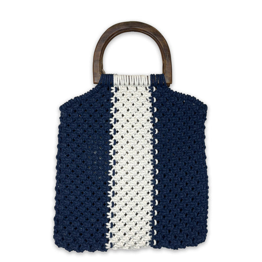 Bali Bag – Cotton Macrame Handbag with Stripes