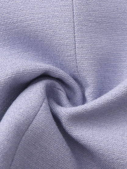 Natalia Tailored Hidden-Placket Purple Blazer