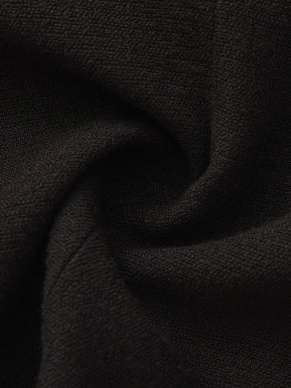 Natalia Tailored Hidden-Placket Black Blazer