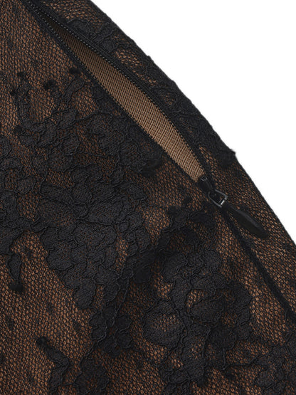 Alexandra Lace Black Skirt