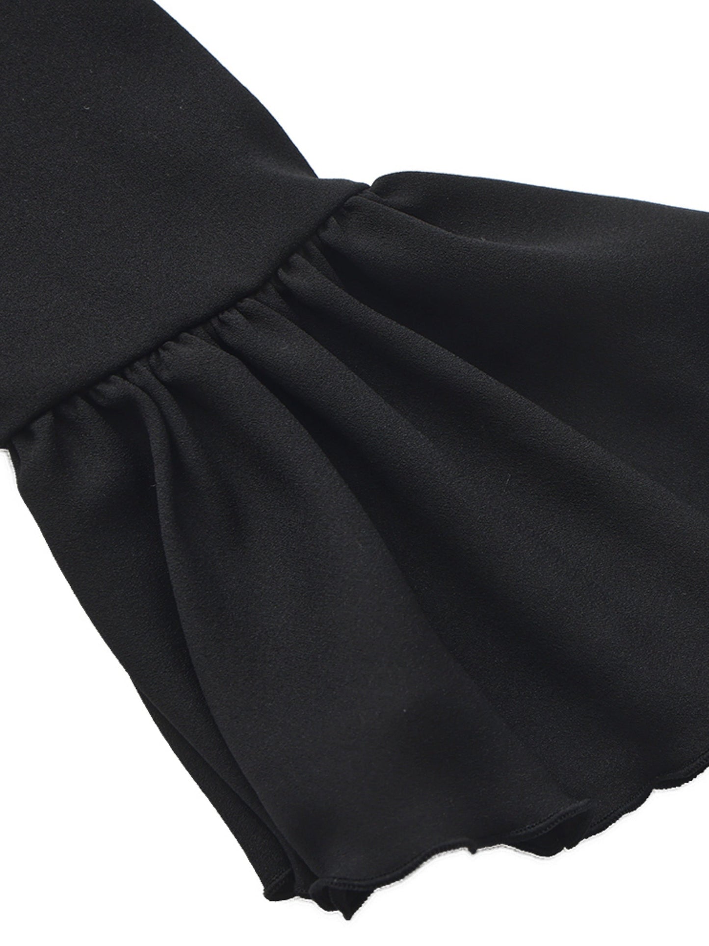 Charlotte Ruffle Black Dress