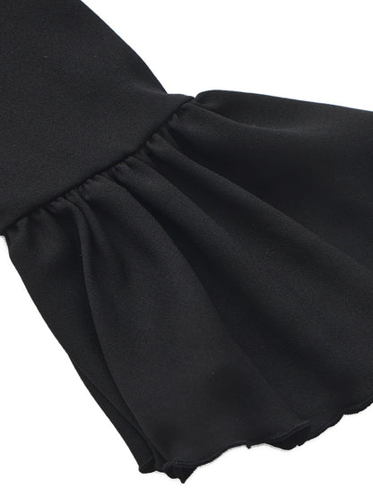 Charlotte Ruffle Black Dress