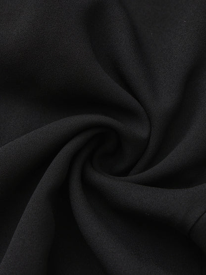 Charlotte Ruffle Black Dress