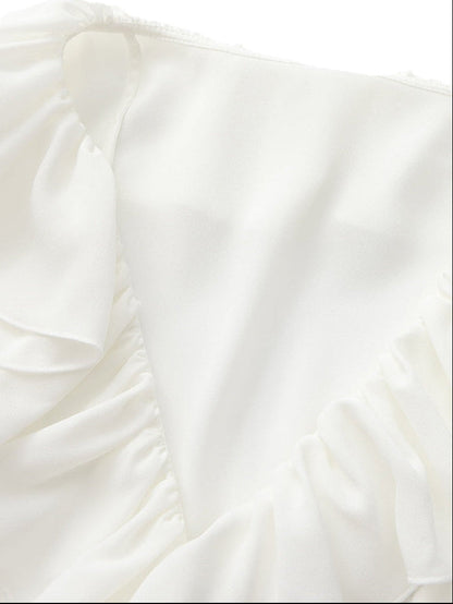 Charlotte Ruffle White Dress