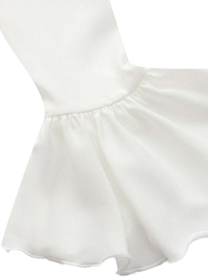 Charlotte Ruffle White Dress