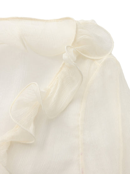 Monroe Ruffle Champagne Blouse