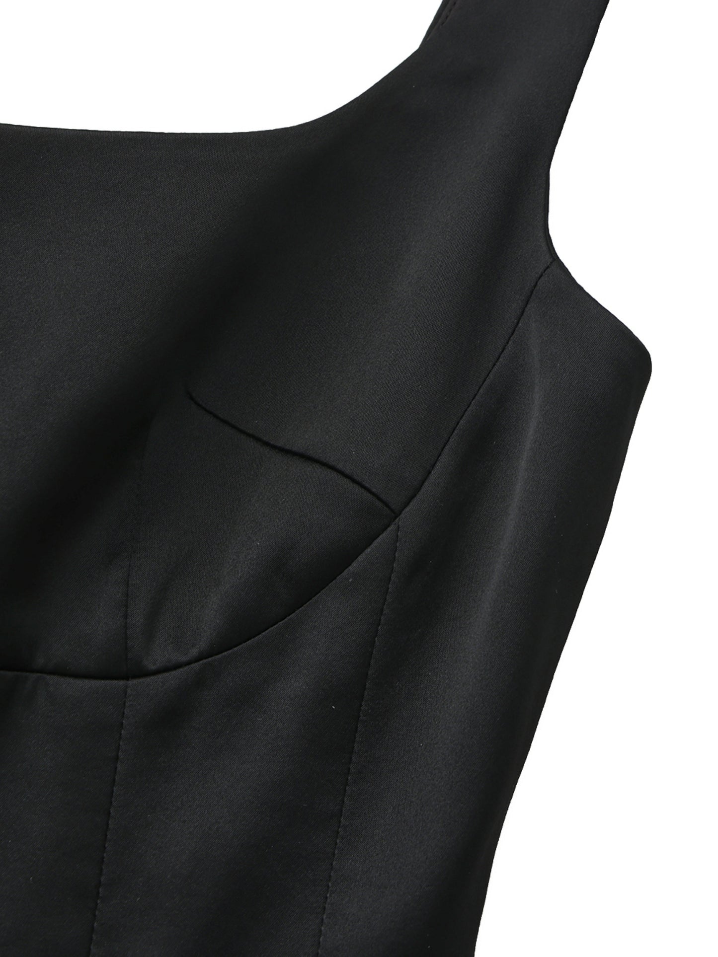 Lauren Satin Black Dress
