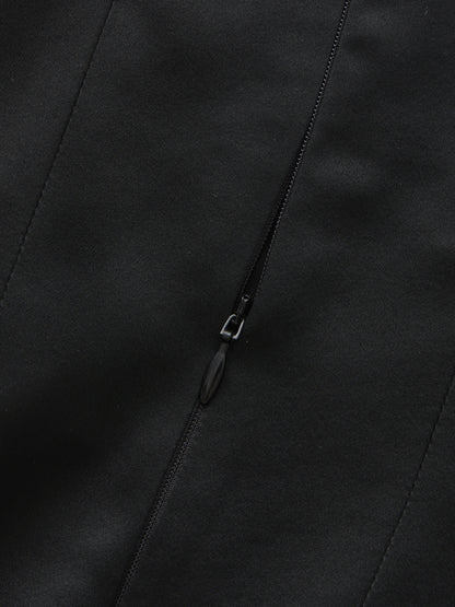Lauren Satin Black Dress