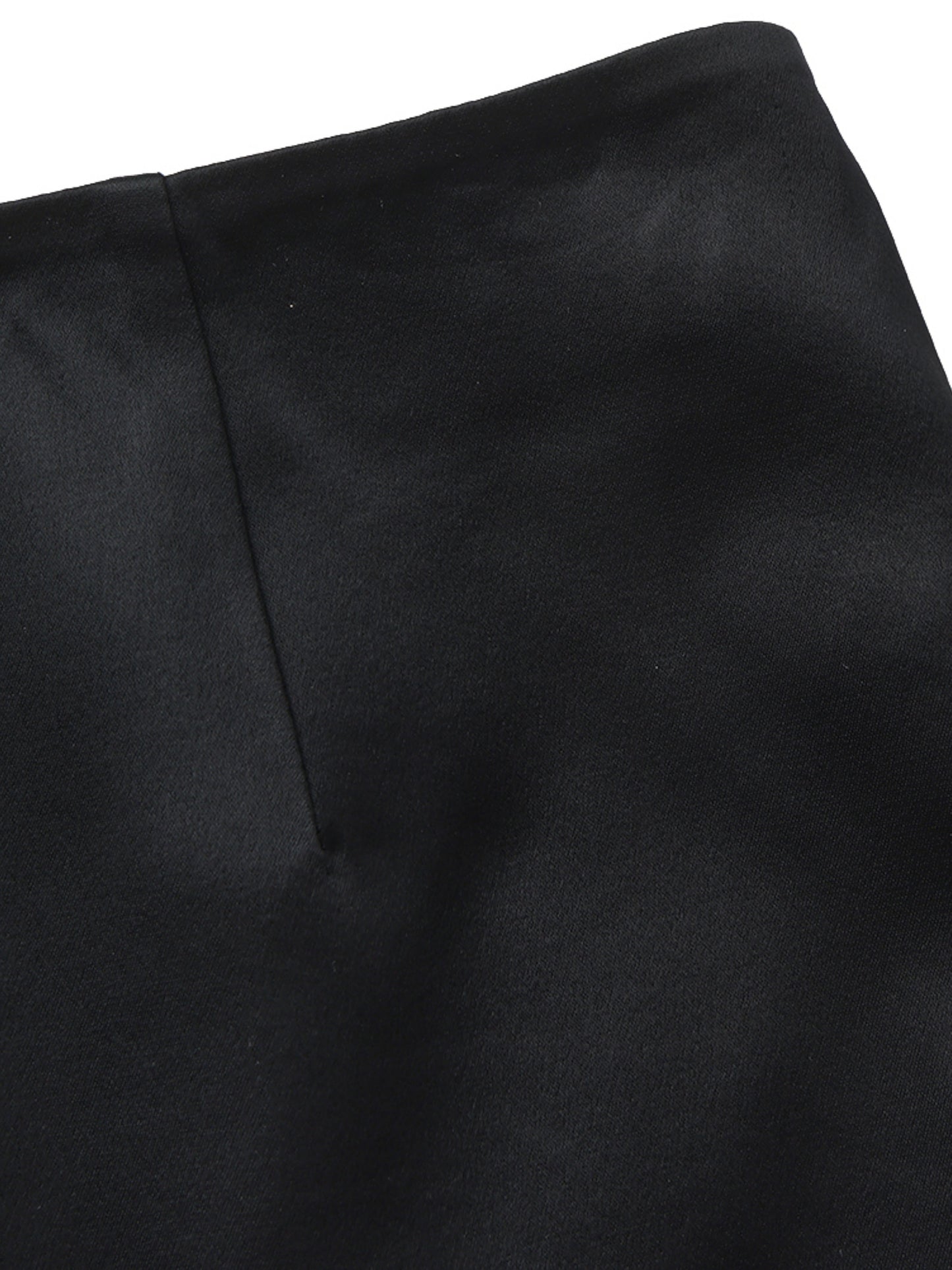 Ayla Satin Black Mini Skirt