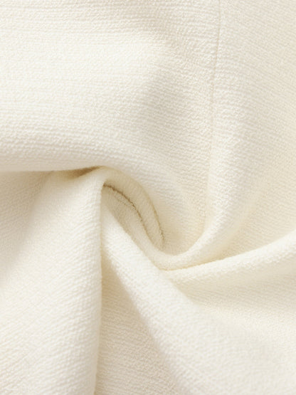 Natalia Tailored Hidden-Placket White Blazer