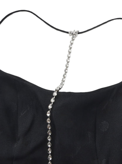 Giana Open-Back Black Dress