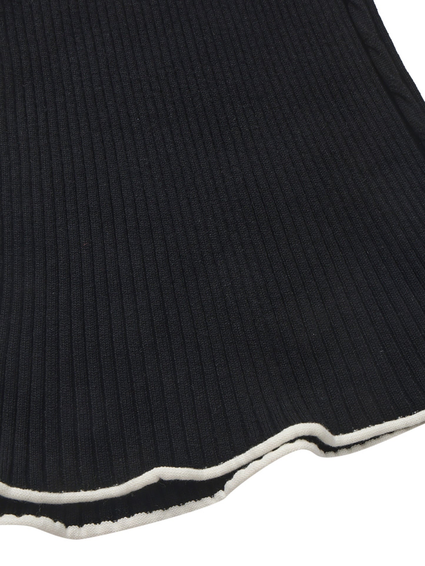 Charlotte Ribbed Black Pants