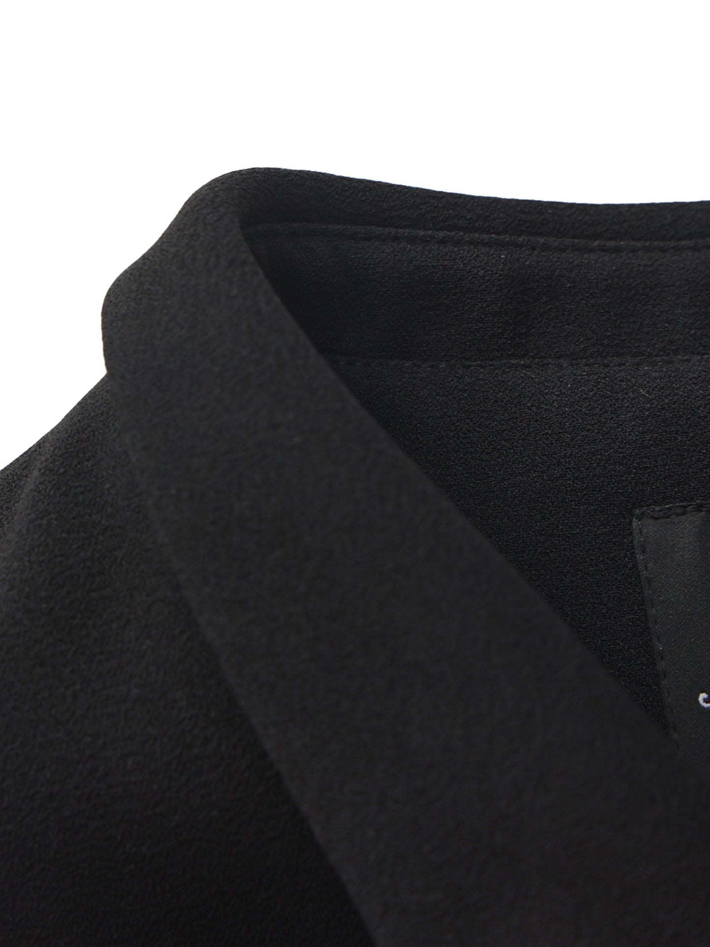 Alina Waist-Cinched Black Top