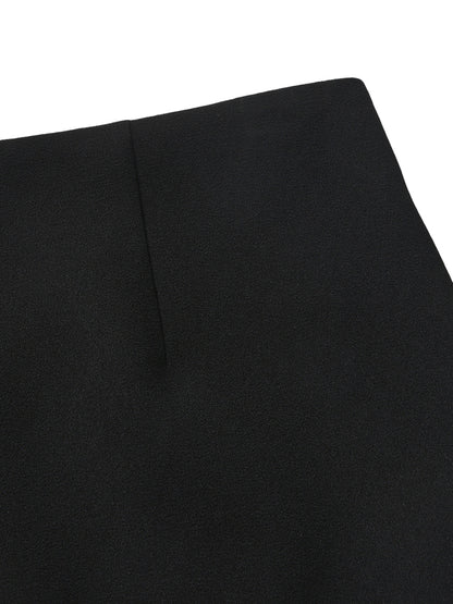 Alina Straight Black Mini Skirt