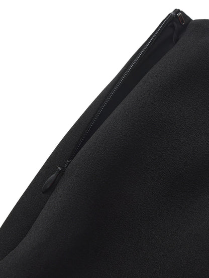 Alina Straight Black Mini Skirt