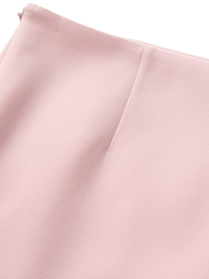 Alina Straight Pink Mini Skirt