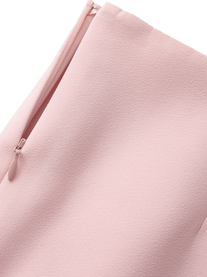 Alina Straight Pink Mini Skirt